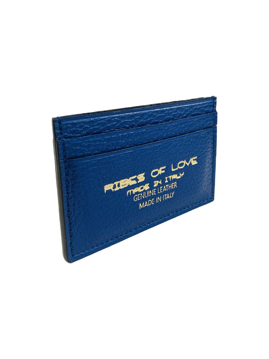 PORTACARTE IN PELLE BLU JEANS 131