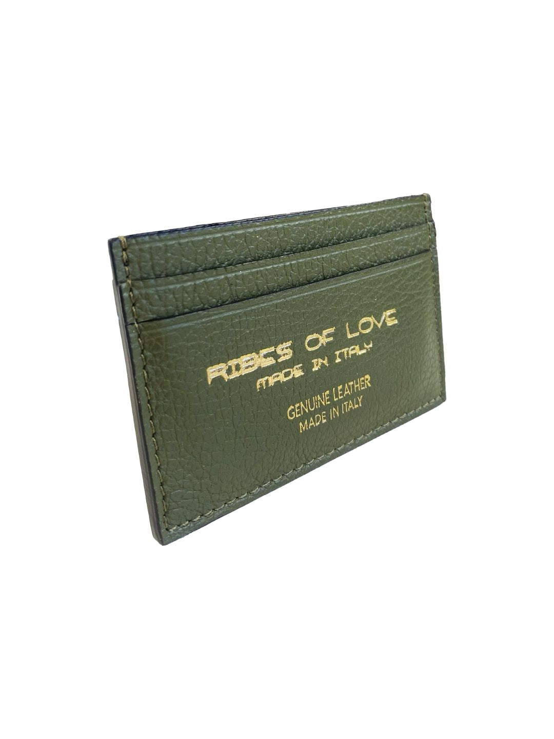 PORTACARTE IN PELLE VERDE MILITARE 131