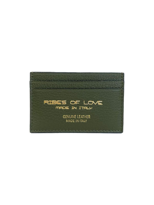 PORTACARTE IN PELLE VERDE MILITARE 131