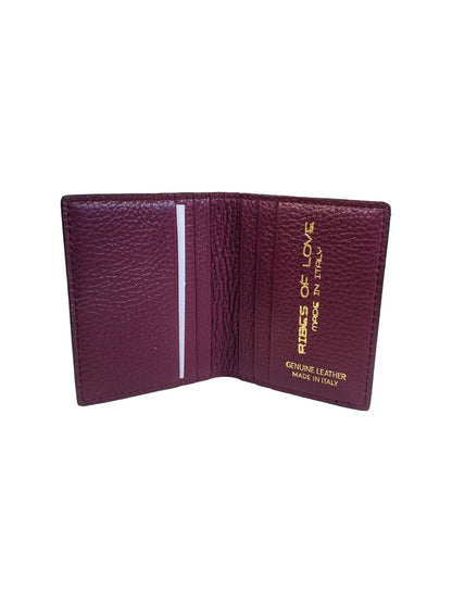 PORTACARTE LIBRETTO IN PELLE BORDEAUX 132