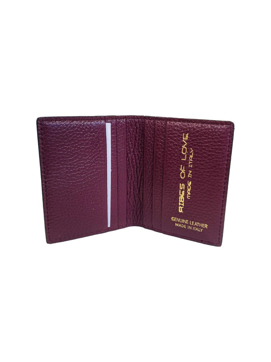PORTACARTE LIBRETTO IN PELLE BORDEAUX 132