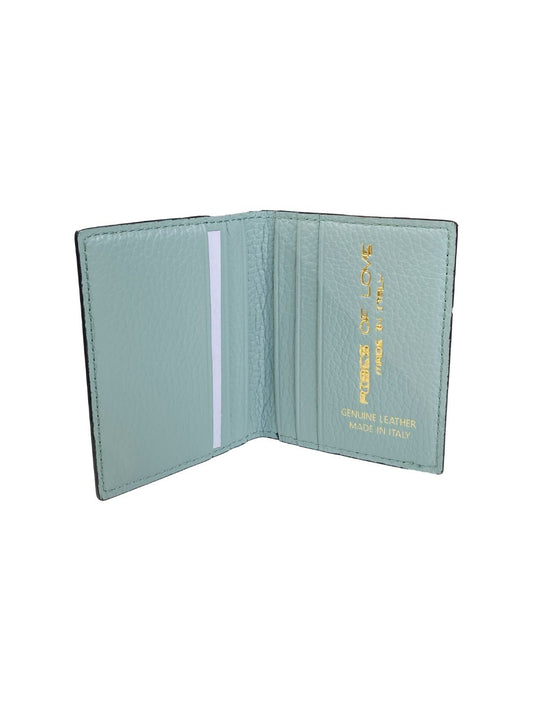PORTACARTE LIBRETTO IN PELLE MENTA CHIARO 132