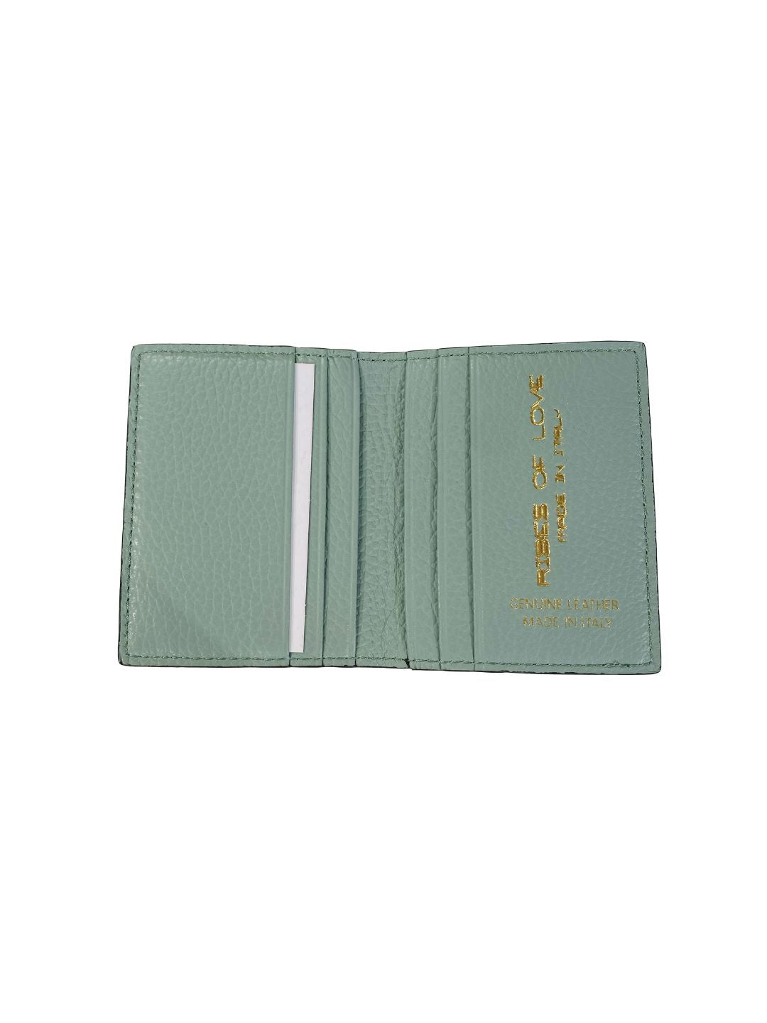 PORTACARTE LIBRETTO IN PELLE MENTA CHIARO 132