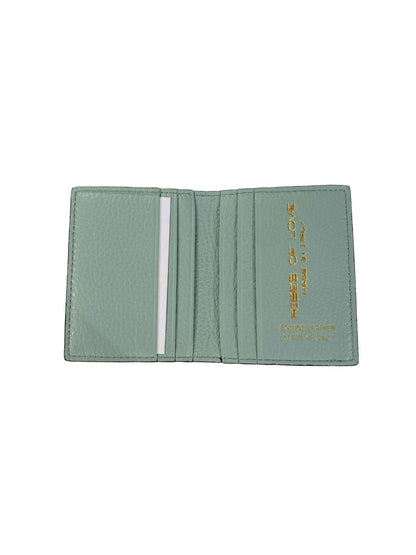 PORTACARTE LIBRETTO IN PELLE MENTA CHIARO 132