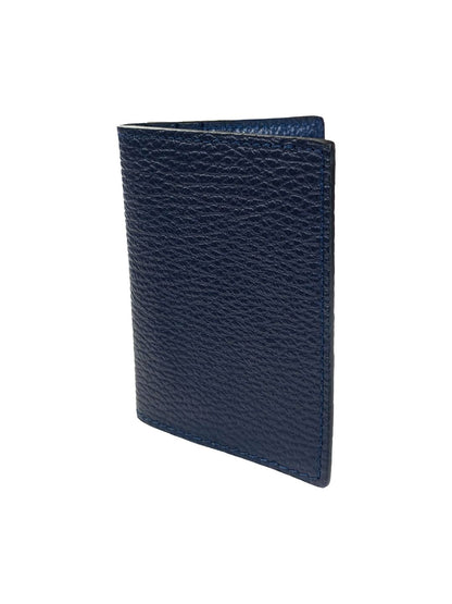 PORTACARTE LIBRETTO IN PELLE BLU 132