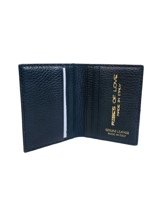 PORTACARTE LIBRETTO IN PELLE NERO 132
