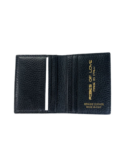 PORTACARTE LIBRETTO IN PELLE NERO 132