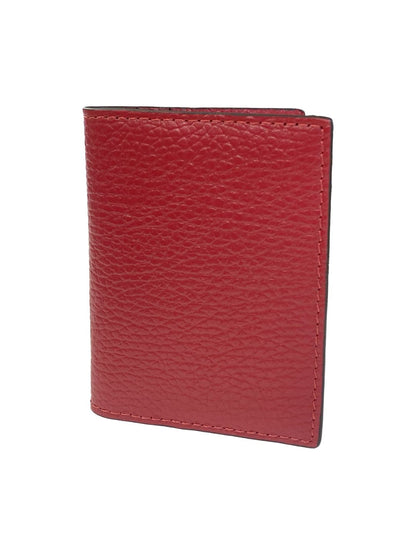 PORTACARTE LIBRETTO IN PELLE ROSSO SCURO 132