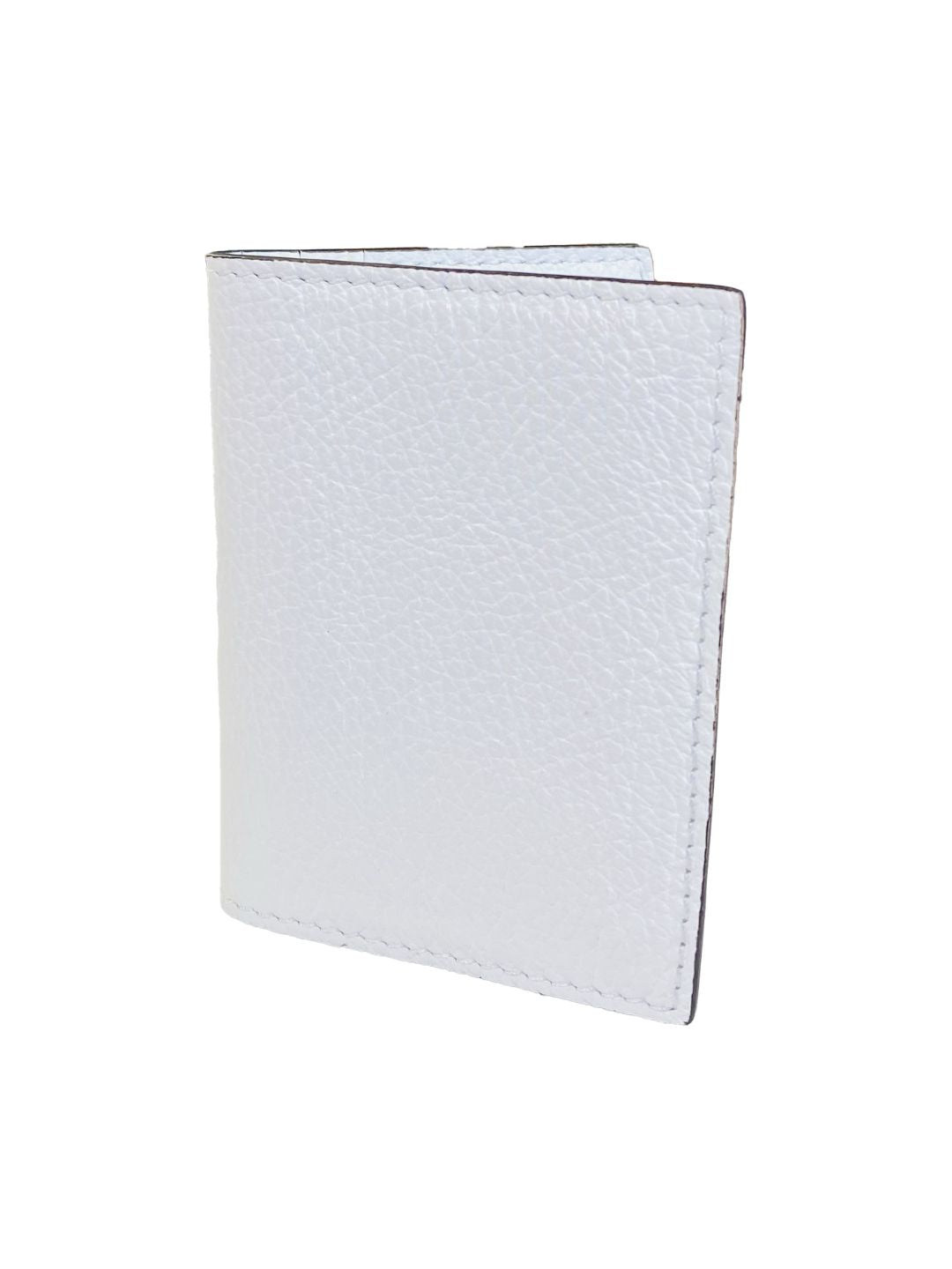 PORTACARTE LIBRETTO IN PELLE BIANCO 132