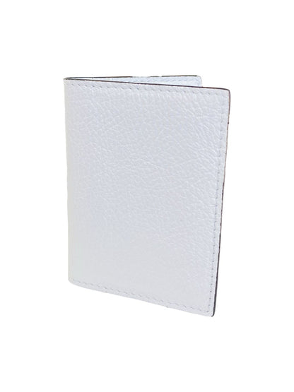 PORTACARTE LIBRETTO IN PELLE BIANCO 132