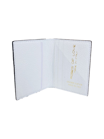 PORTACARTE LIBRETTO IN PELLE BIANCO 132