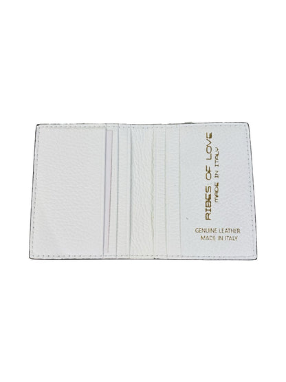 PORTACARTE LIBRETTO IN PELLE BIANCO 132