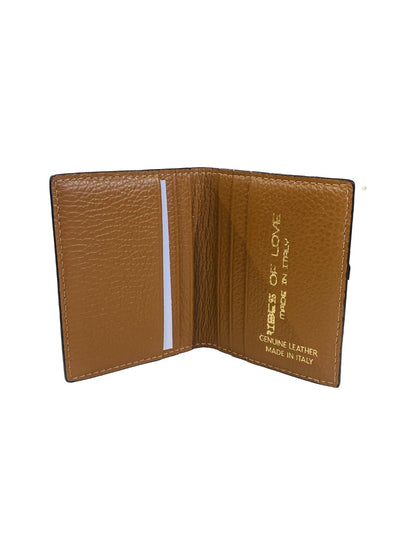 PORTACARTE LIBRETTO IN PELLE CUOIO 132