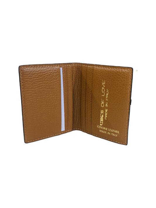 PORTACARTE LIBRETTO IN PELLE CUOIO 132