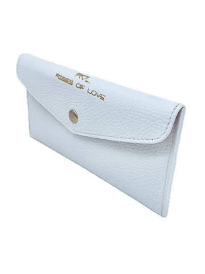 PORTAFOGLIO A BUSTA IN PELLE BIANCO 5022
