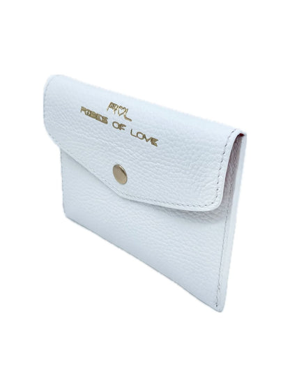 PORTAFOGLIO A BUSTA IN PELLE BIANCO 5023