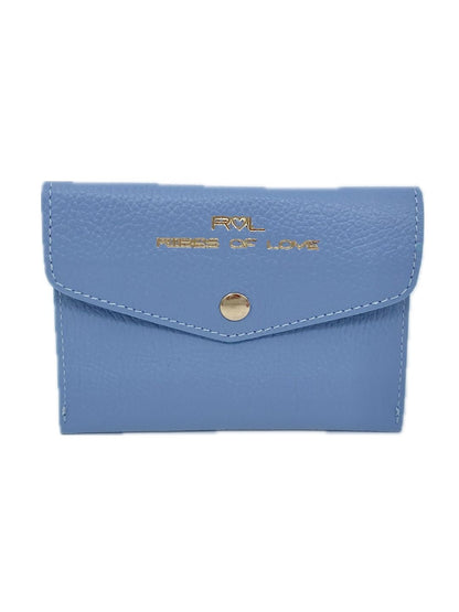 PORTAFOGLIO A BUSTA IN PELLE AZZURRO 5023