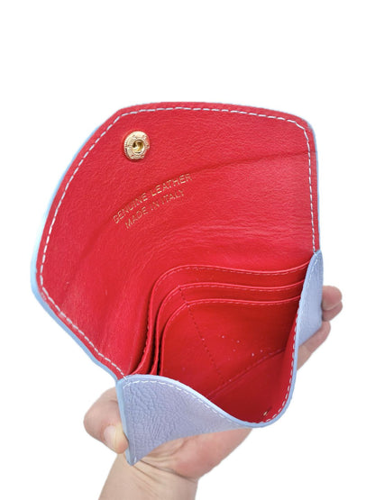 PORTAFOGLIO A BUSTA IN PELLE AZZURRO 5023