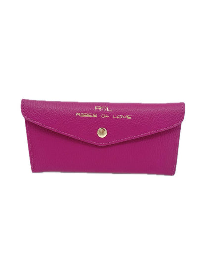 PORTAFOGLIO A BUSTA IN PELLE FUCSIA 5022