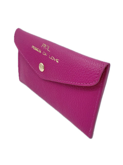 PORTAFOGLIO A BUSTA IN PELLE FUCSIA 5022
