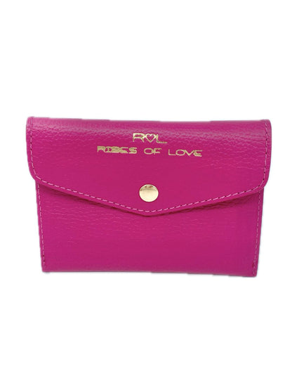 PORTAFOGLIO A BUSTA IN PELLE FUCSIA 5023