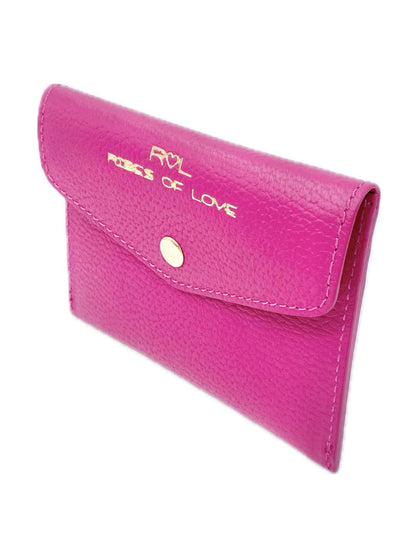 PORTAFOGLIO A BUSTA IN PELLE FUCSIA 5023