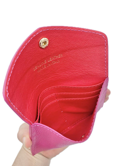 PORTAFOGLIO A BUSTA IN PELLE FUCSIA 5023