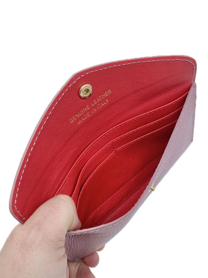 PORTAFOGLIO A BUSTA IN PELLE ROSA ANTICO 5022