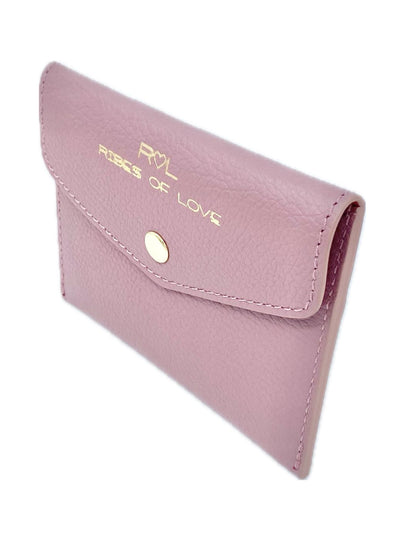 PORTAFOGLIO A BUSTA IN PELLE ROSA CONFETTO 5023