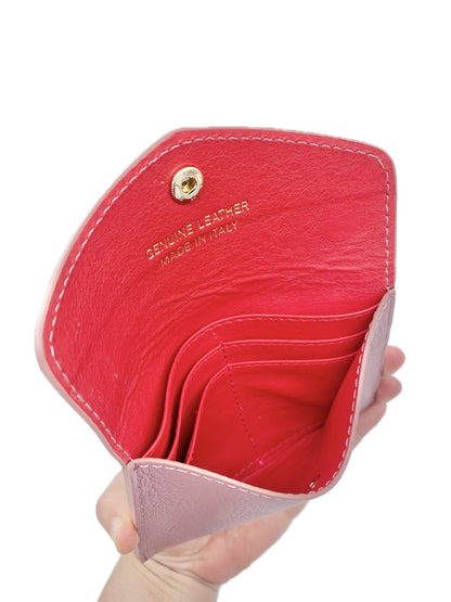 PORTAFOGLIO A BUSTA IN PELLE ROSA CONFETTO 5023