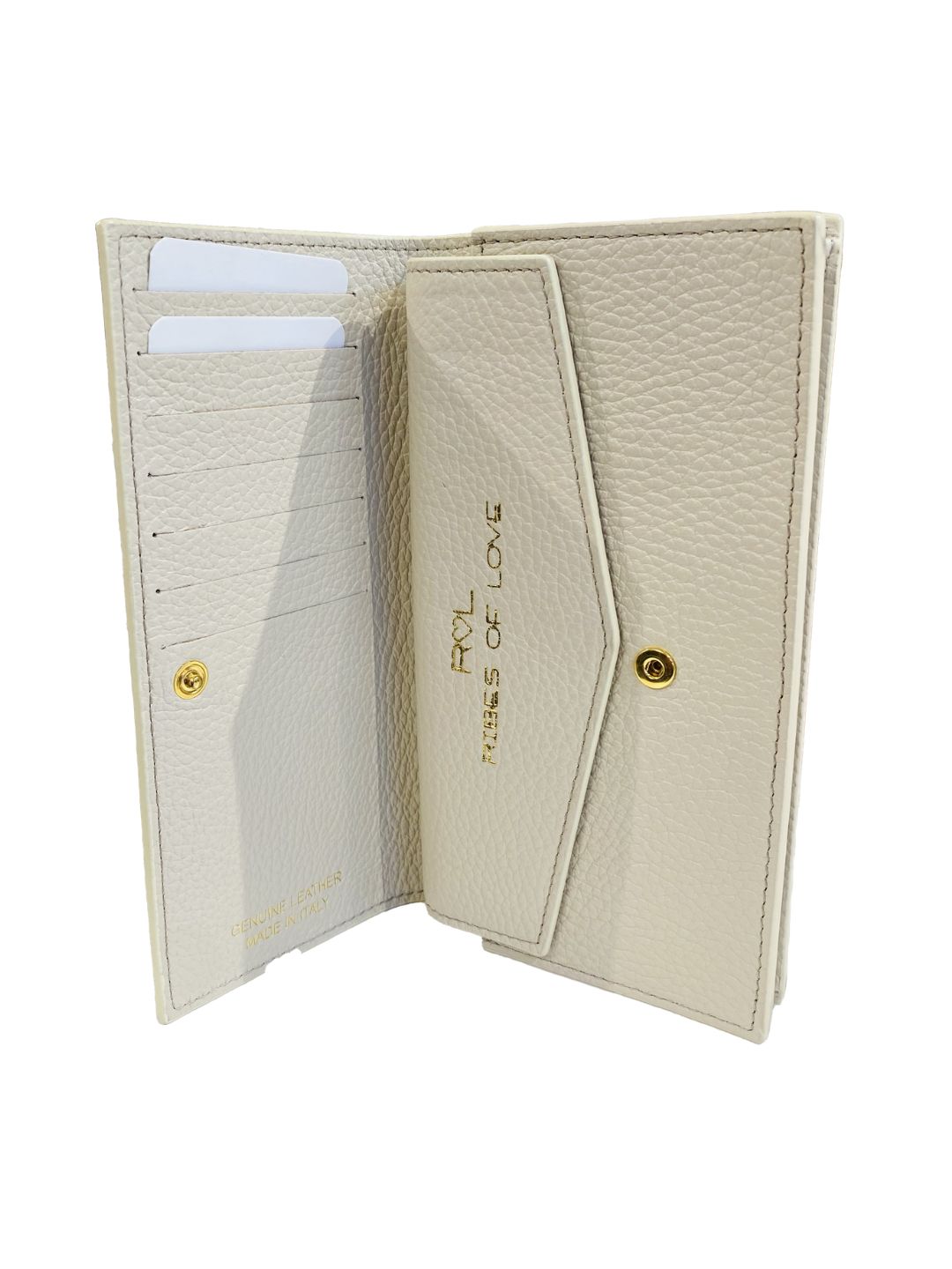 BEIGE LEATHER WALLET WITH MOBILE PHONE HOLDER 5031