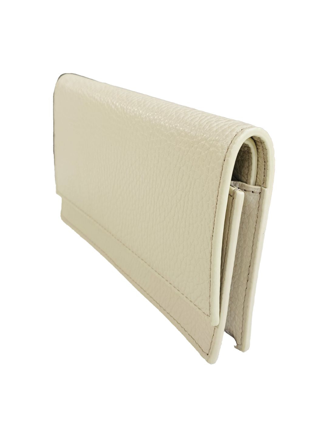 BEIGE LEATHER WALLET WITH MOBILE PHONE HOLDER 5031