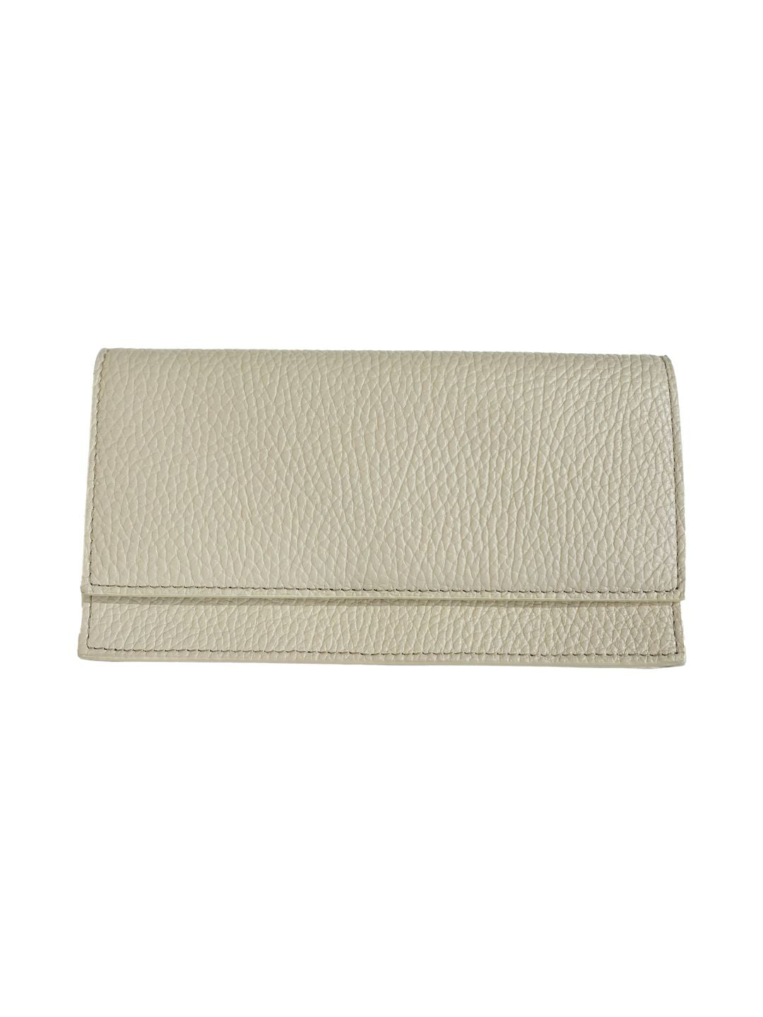 BEIGE LEATHER WALLET WITH MOBILE PHONE HOLDER 5031