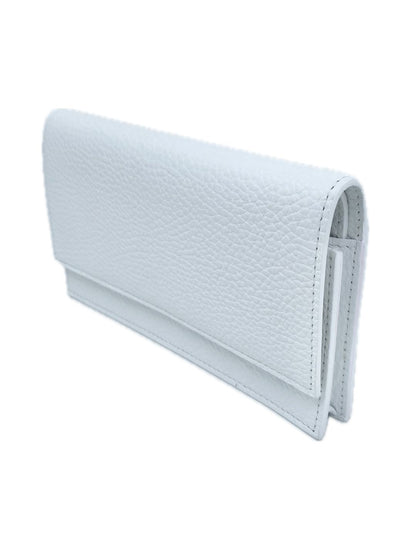 PORTAFOGLIO CON PORTACELLULARE IN PELLE BIANCO 5031