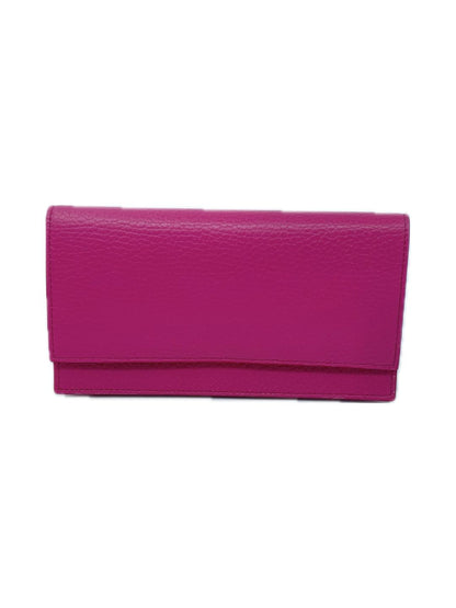 PORTAFOGLIO CON PORTACELLULARE IN PELLE FUCSIA 5031