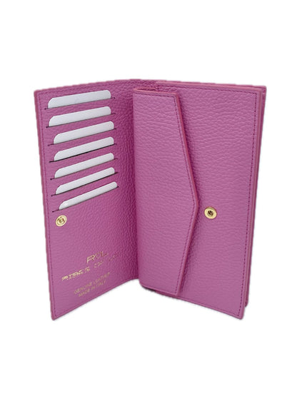 PORTAFOGLIO CON PORTACELLULARE IN PELLE ROSA BABBOL 5031