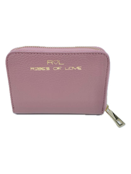 PORTAFOGLIO IN PELLE ROSA CONFETTO M5014
