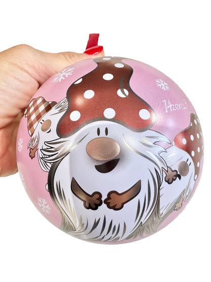 PALLA NATALE CONTENITORE GNOMO