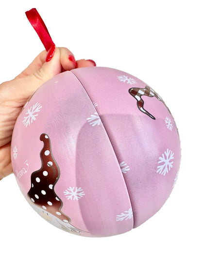 PALLA NATALE CONTENITORE GNOMO
