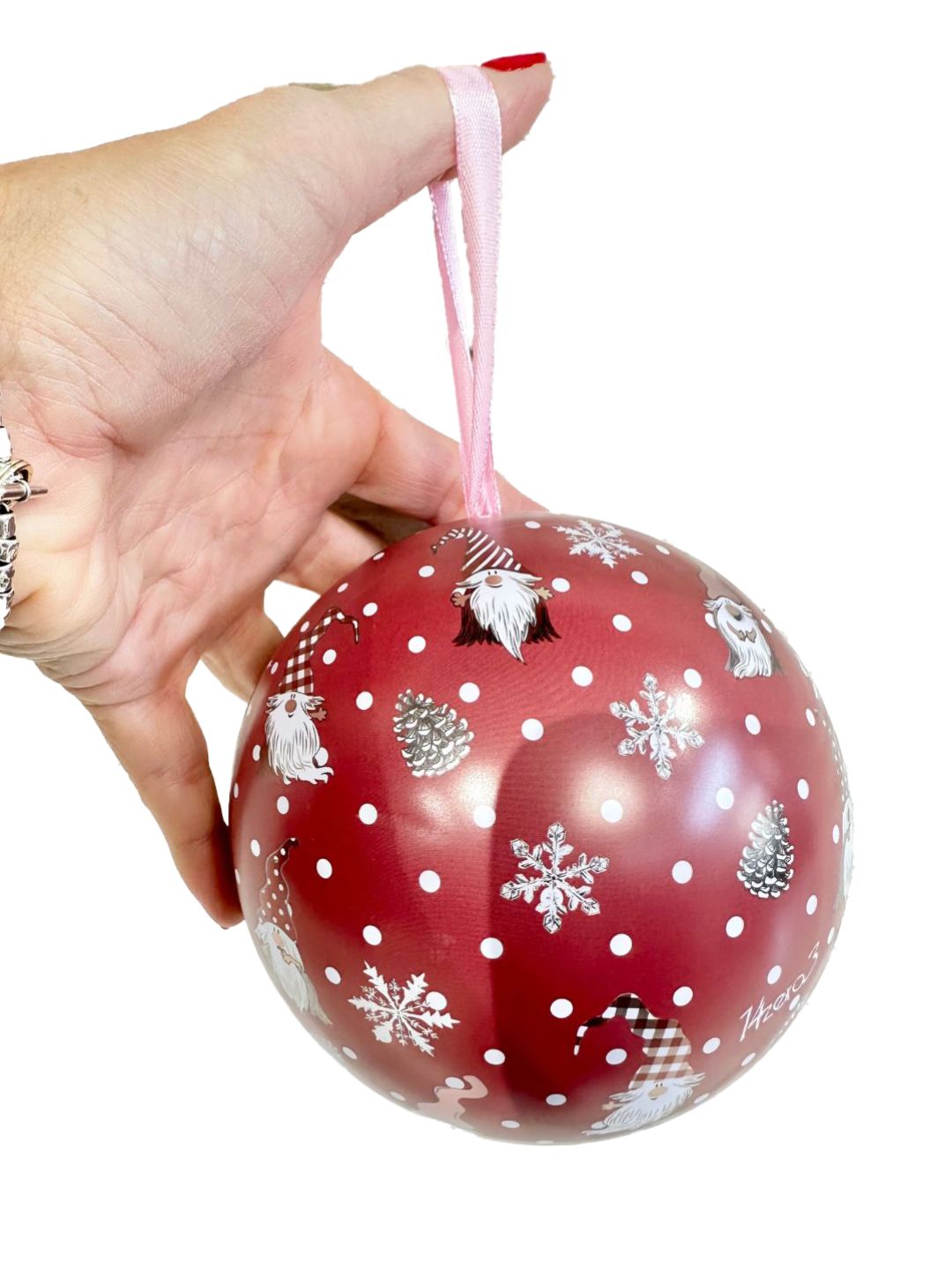 PALLA NATALE CONTENITORE GNOMO