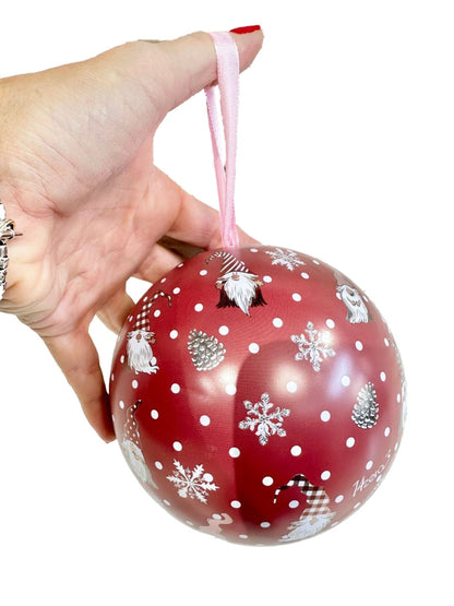 PALLA NATALE CONTENITORE GNOMO