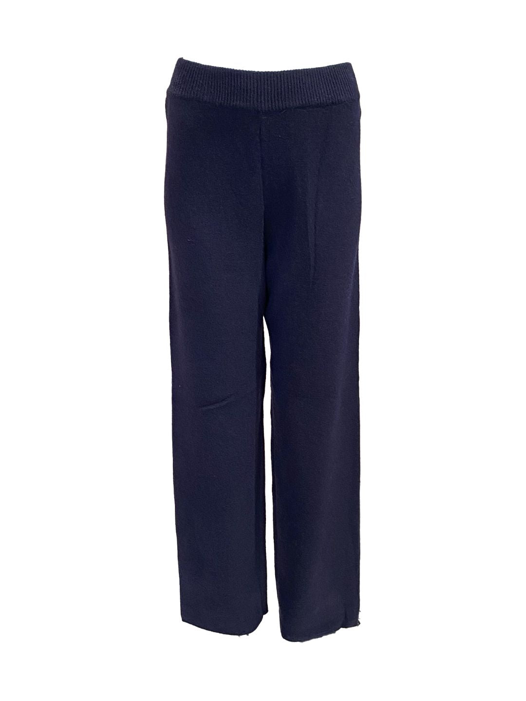Pantalone Dritto in Maglia Blu Notte 5615