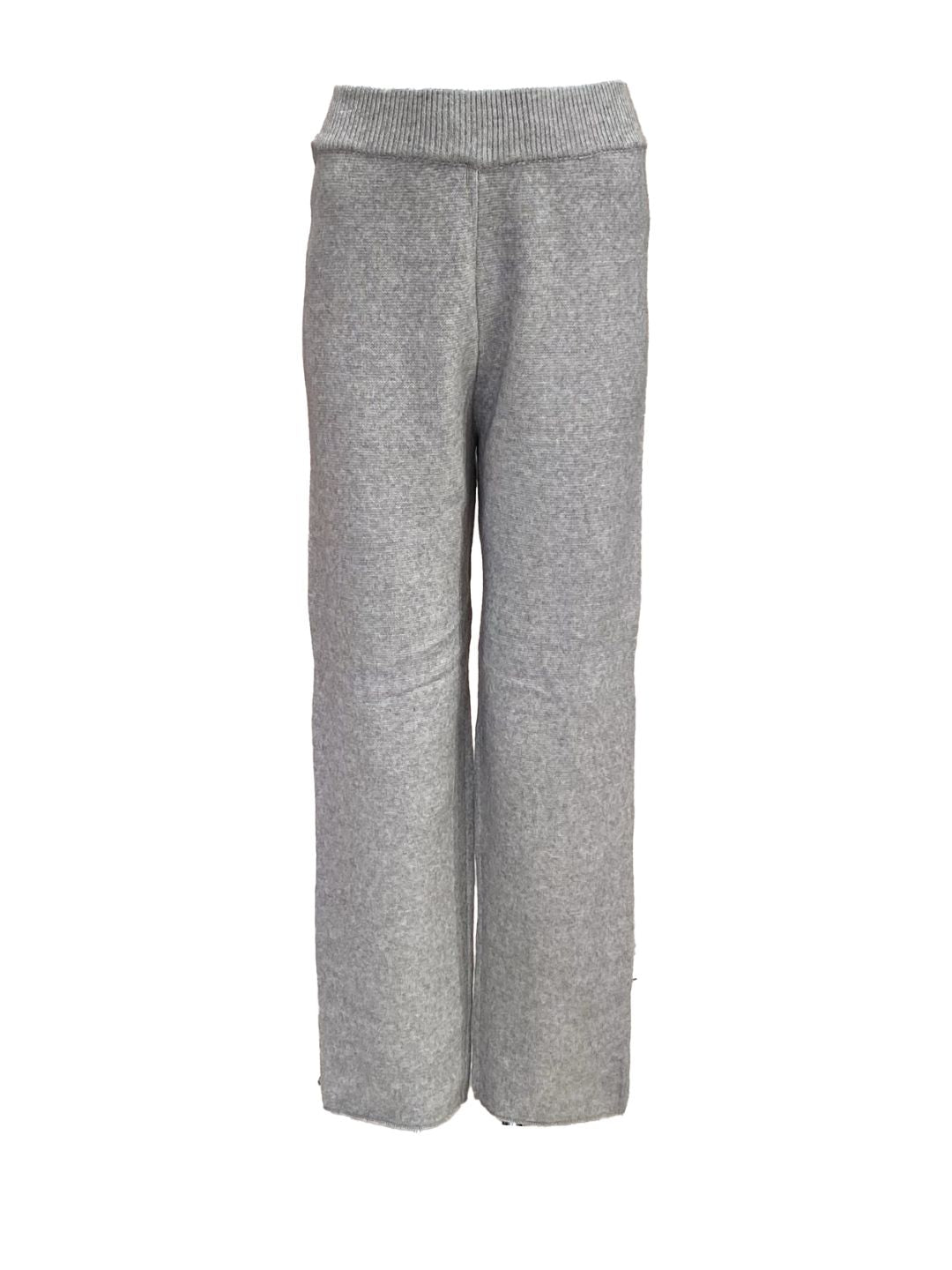 Pantalone Dritto in Maglia Grigio 5615