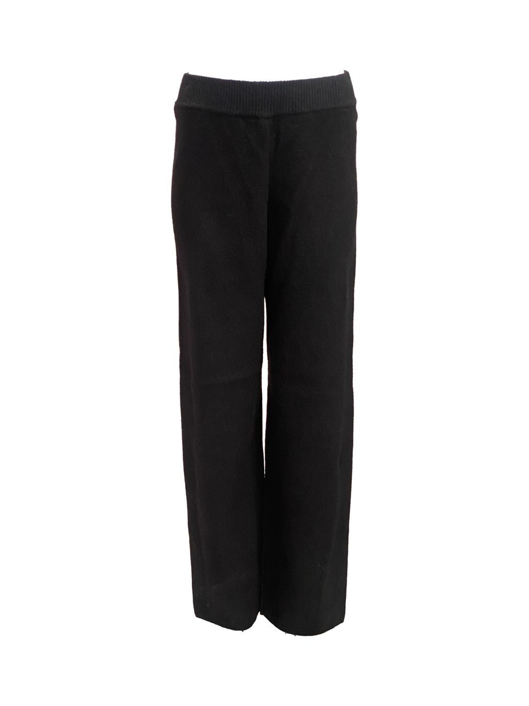 Pantalone Dritto in Maglia Nero 5615
