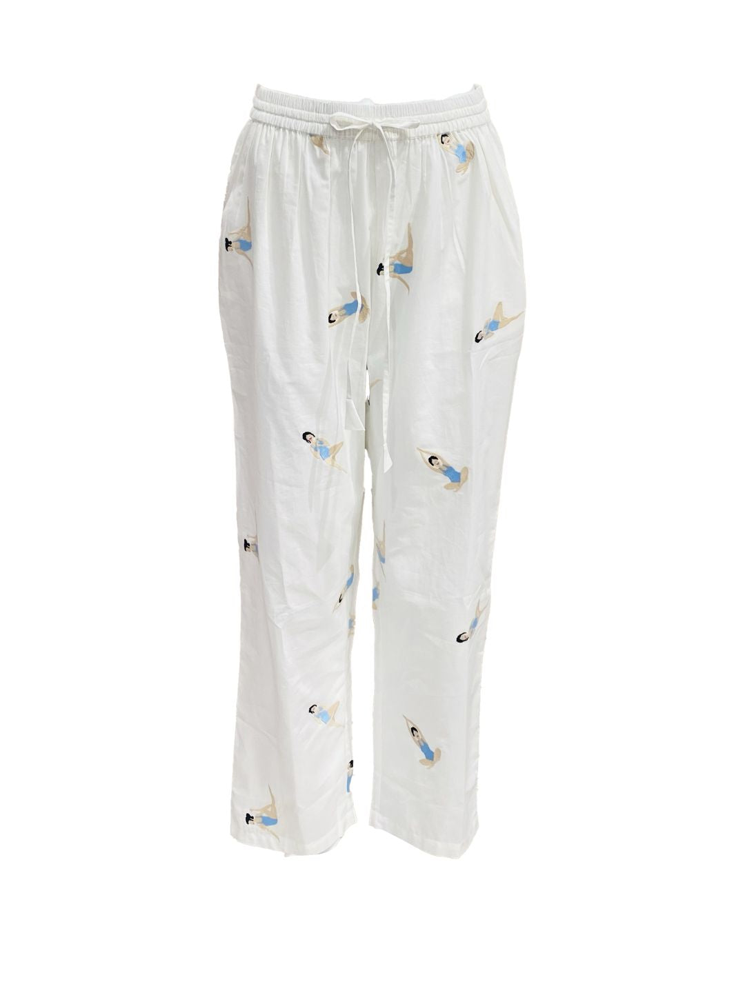 Pantalone Lungo Ricamato in Cotone boho-chic Mod.2