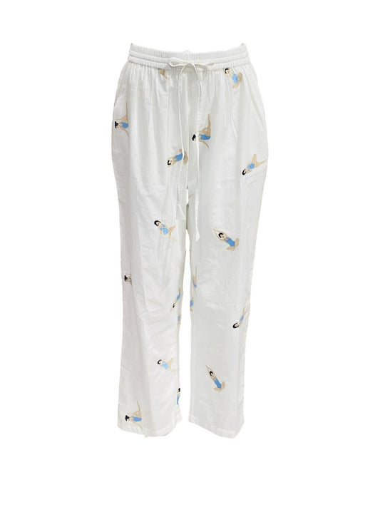 Pantalone Lungo Ricamato in Cotone boho-chic Mod.2