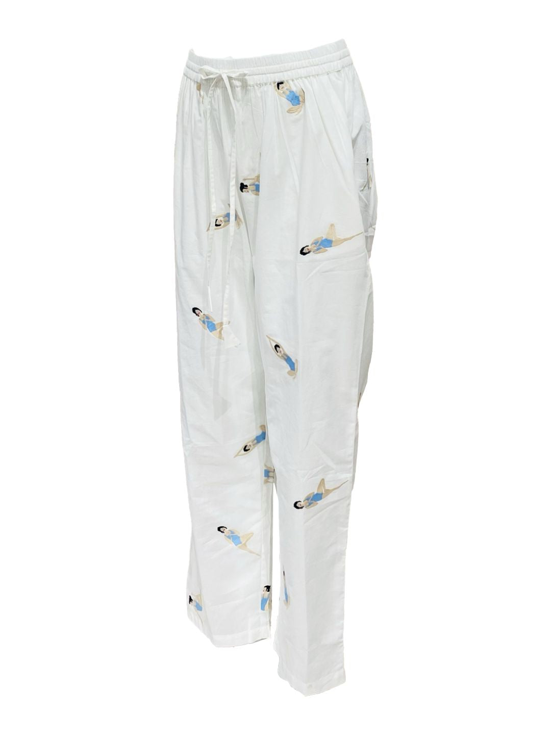Pantalone Lungo Ricamato in Cotone boho-chic Mod.2