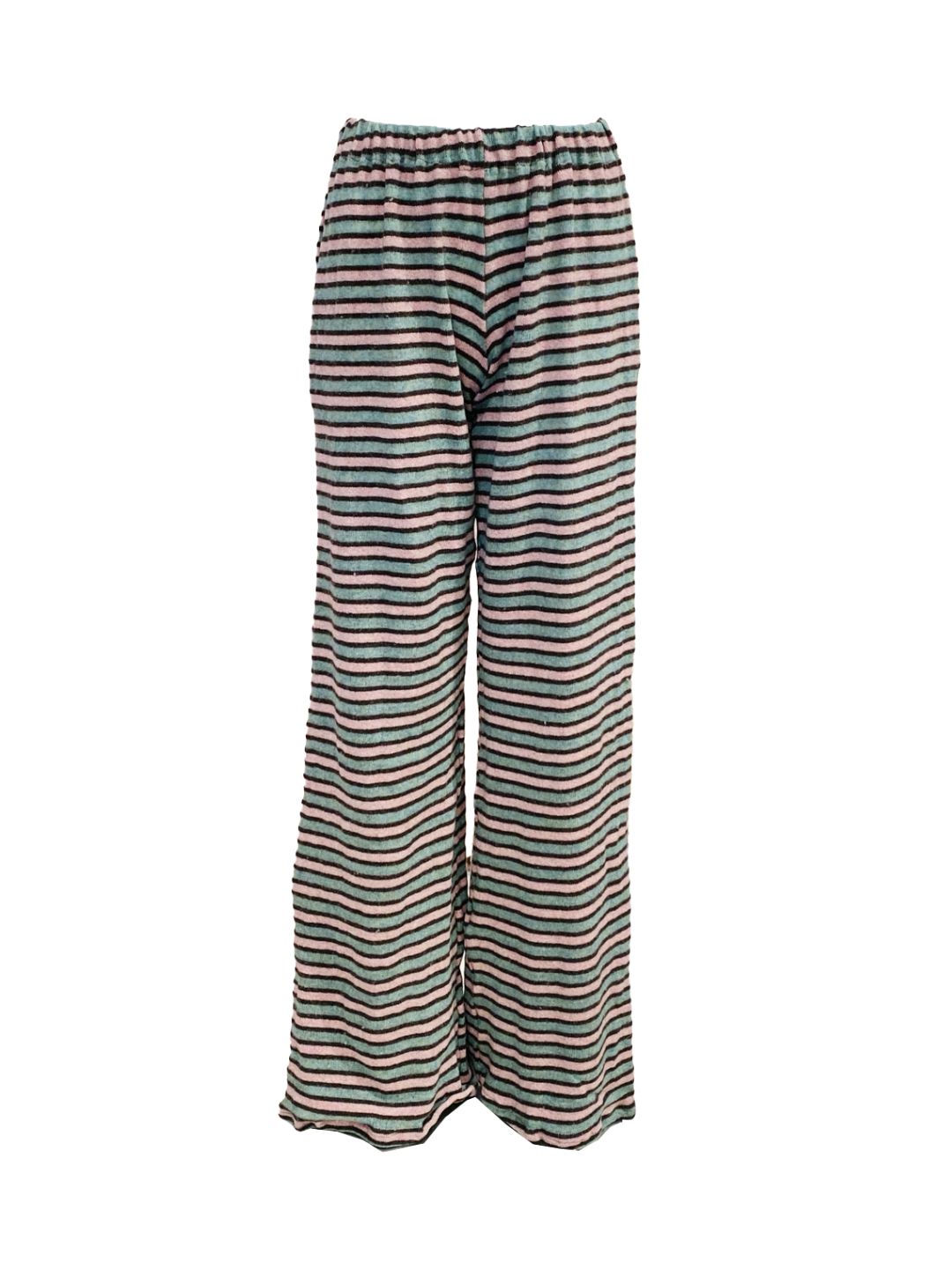 Pantalone Palazzo Righe Menta e Rosa Ribes of LOVE