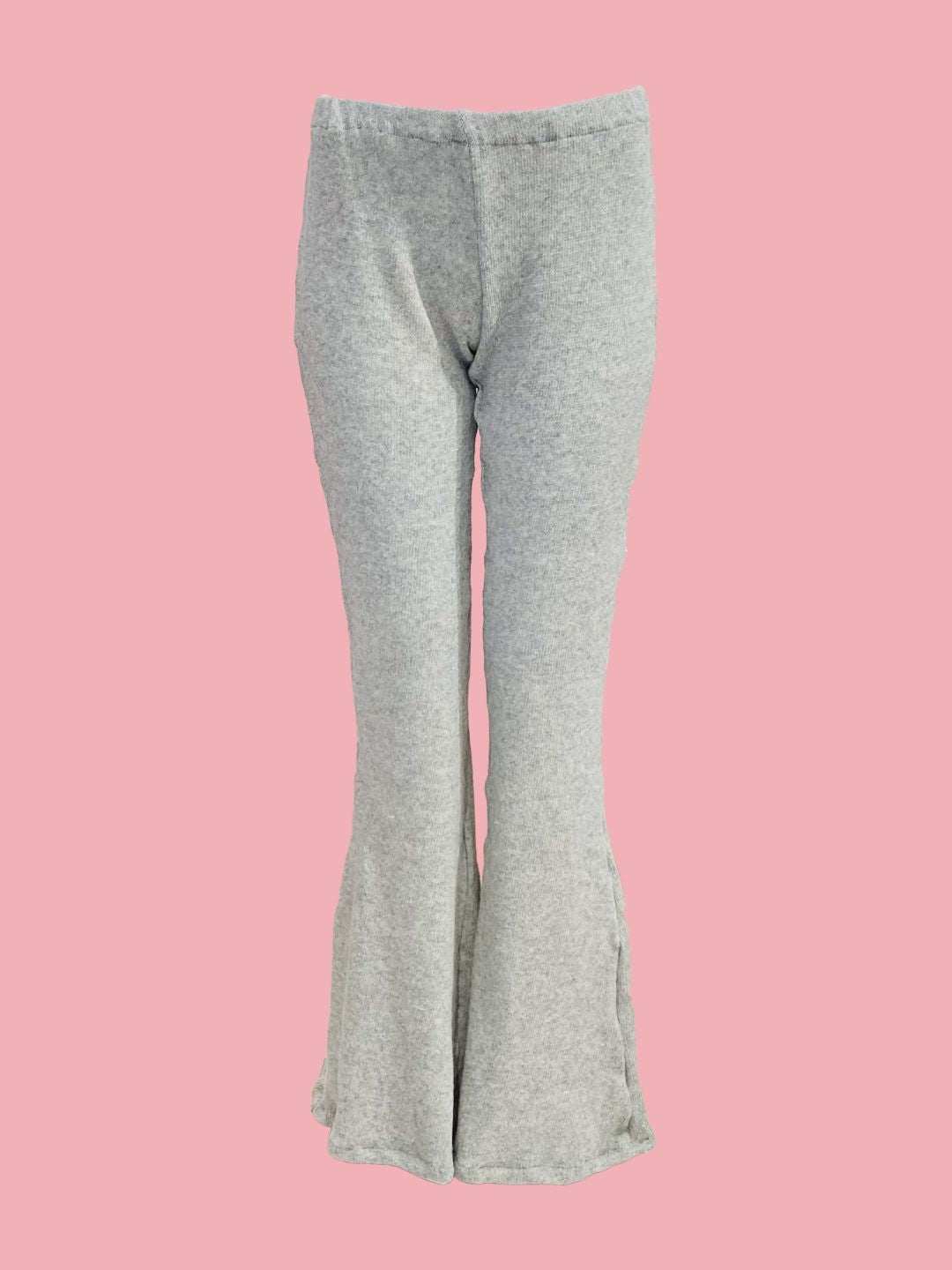 Pantalone Palazzo in Maglia Grigio Melange Chiaro Ribes of LOVE