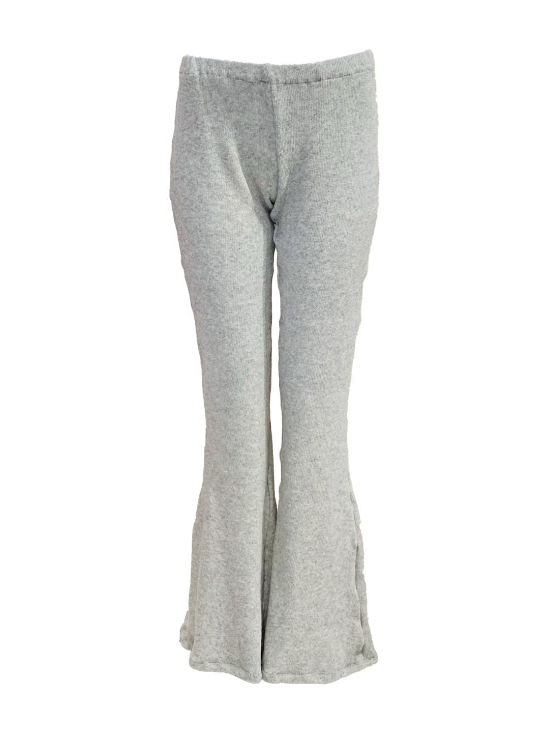 Pantalone Palazzo in Maglia Grigio Melange Chiaro Ribes of LOVE